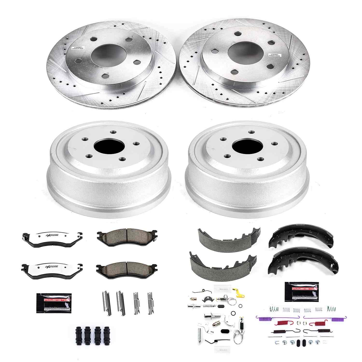 PowerStop Power Stop 00-01 Dodge Ram 1500 Front & Rear Z36 Truck & Tow Brake Kit K15165DK-36