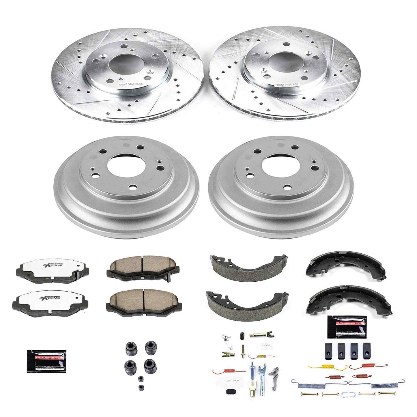 PowerStop Power Stop 13-15 Honda Civic Front & Rear Z26 Street Warrior Brake Kit K15243DK-26