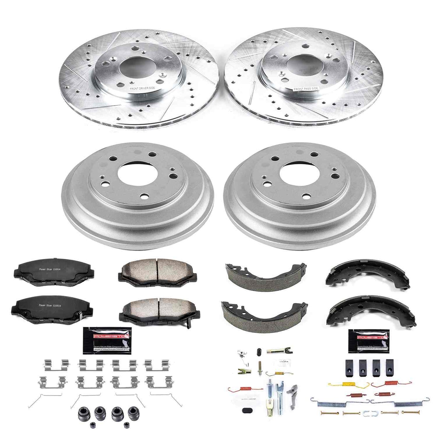 PowerStop Power Stop 13-15 Honda Civic Front & Rear Z36 Truck & Tow Brake Kit K15243DK-36