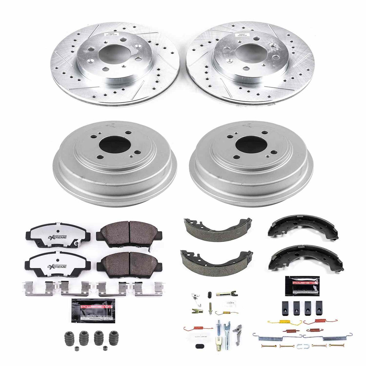 PowerStop Power Stop 09-12 Honda Fit Front & Rear Z26 Street Warrior Brake Kit K15245DK-26