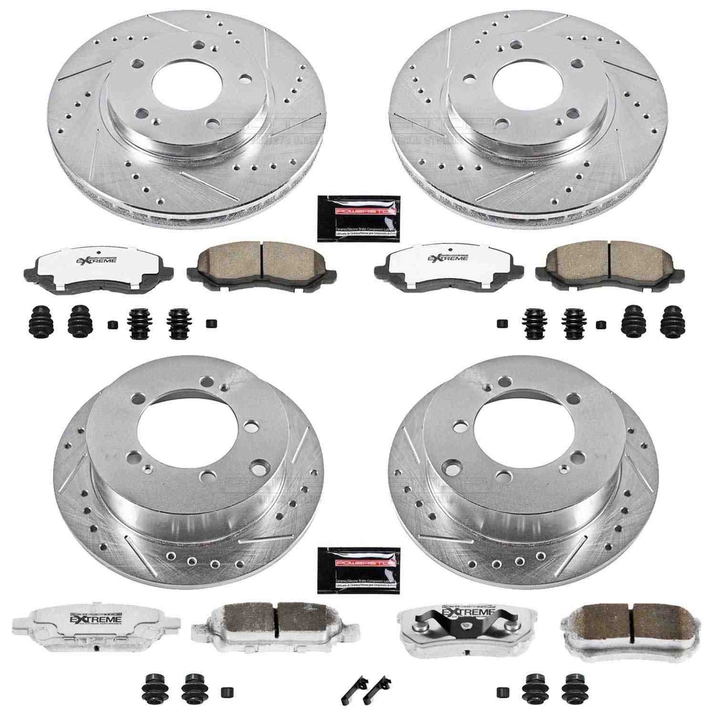 PowerStop Power Stop 04-06 Mitsubishi Lancer Front & Rear Z26 Street Warrior Brake Kit K1682-26
