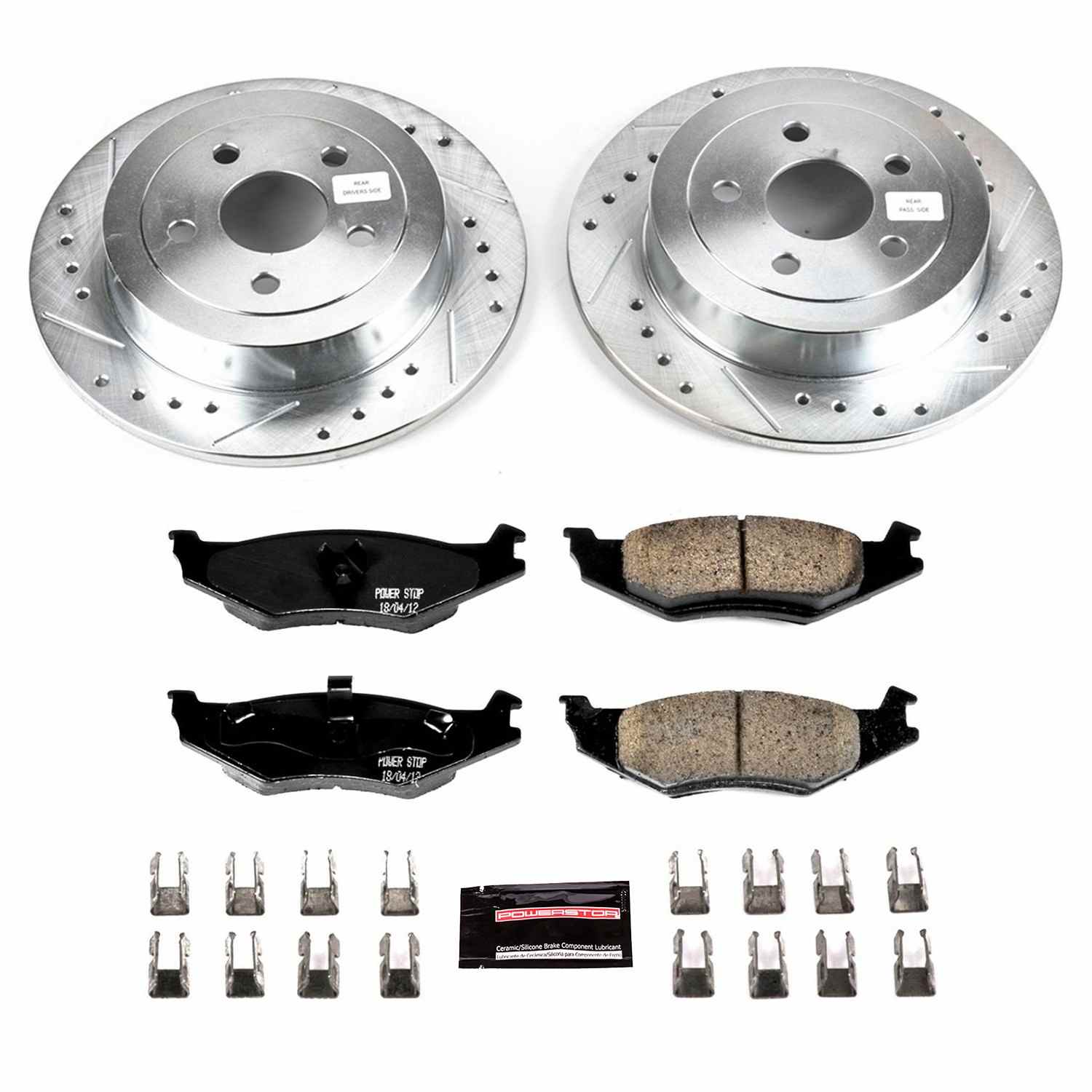 Power Stop 96-00 Plymouth Breeze Rear Z23 Evolution Sport Brake Kit K1687