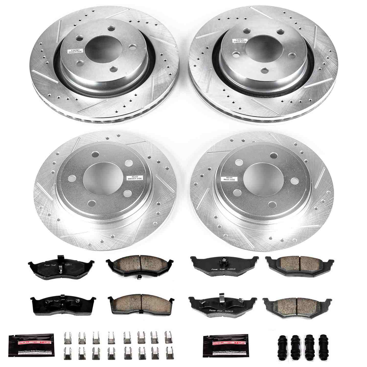 Power Stop 99-02 Chrysler 300M Front & Rear Z23 Evolution Sport Brake Kit K1701