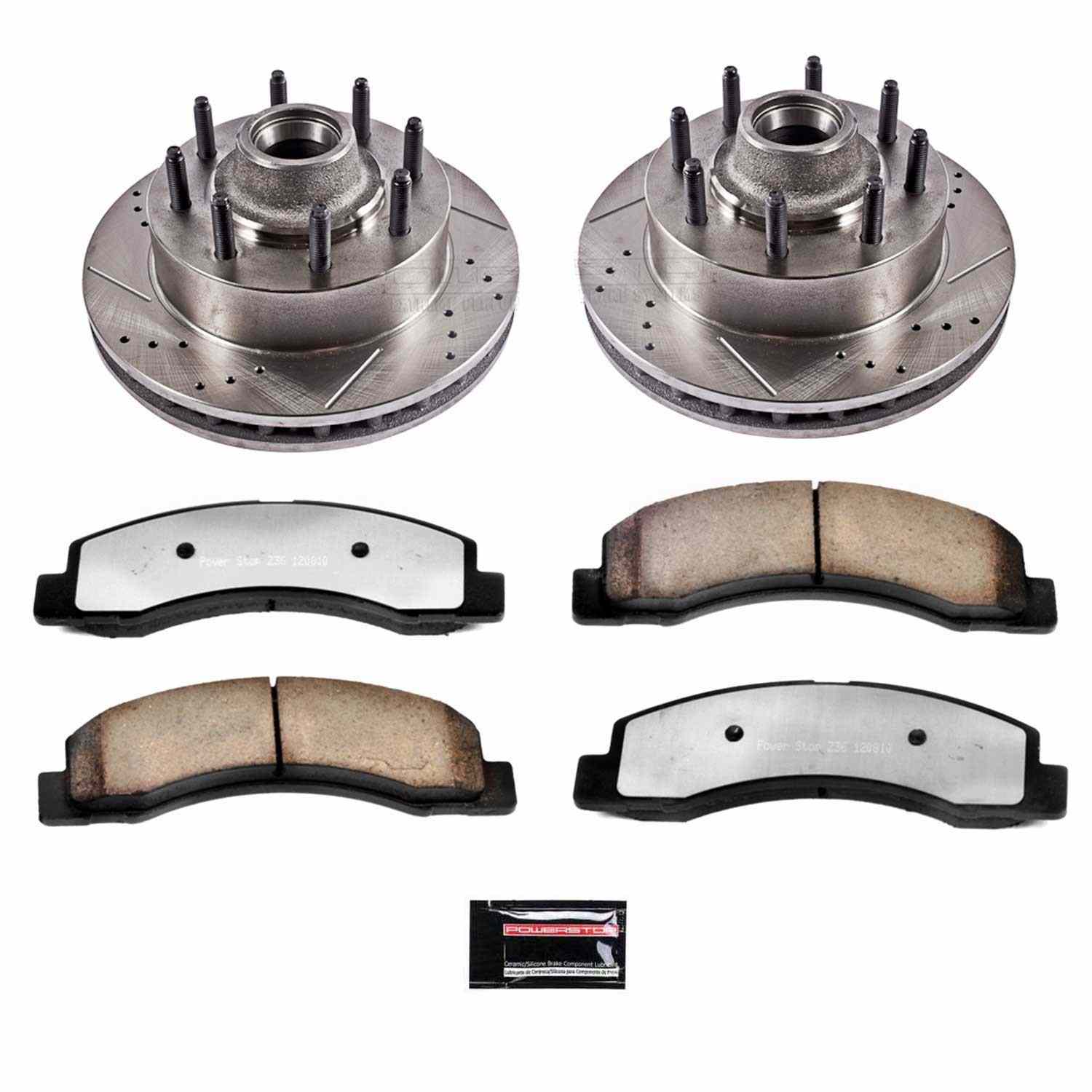 PowerStop Power Stop 00-02 Ford Excursion Front Z36 Truck & Tow Brake Kit K1893-36