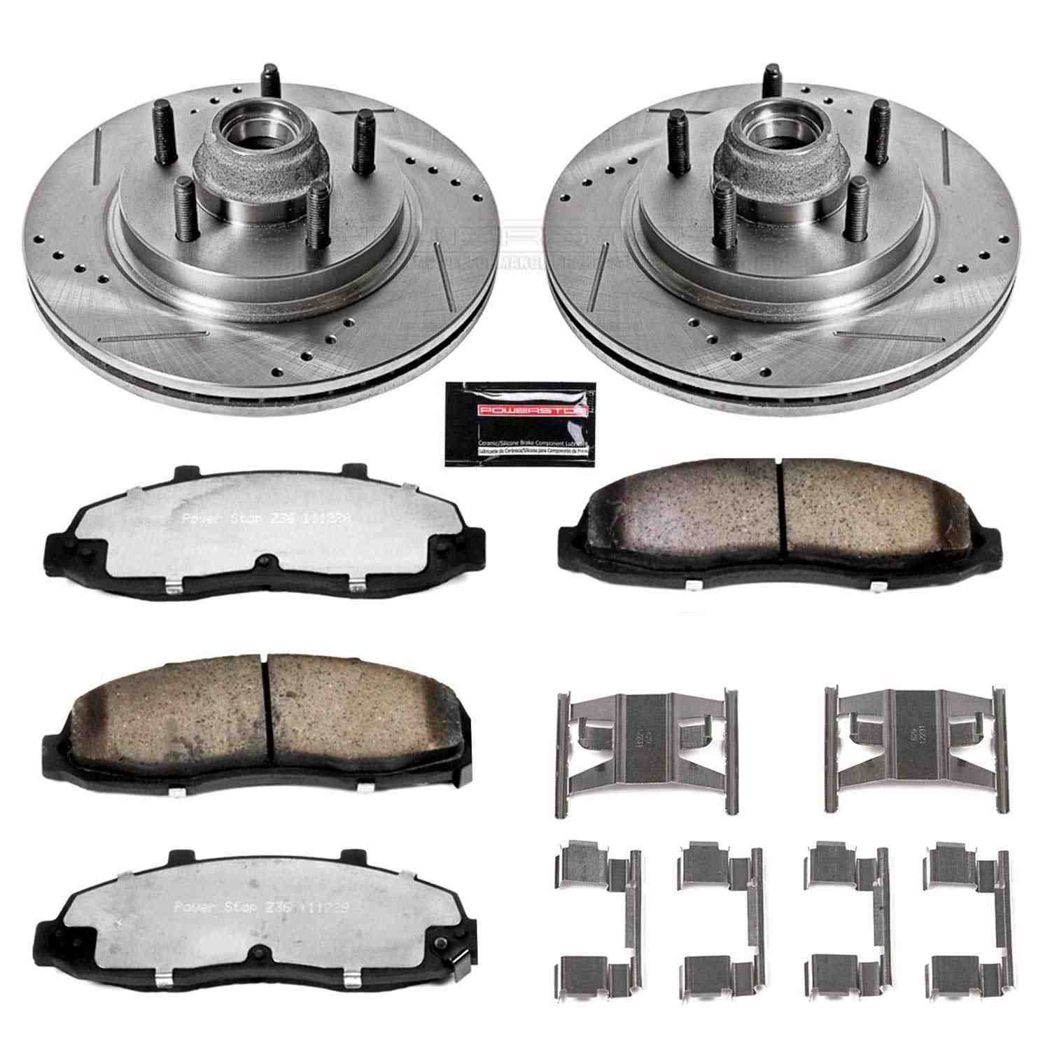 PowerStop Power Stop 00-03 Ford F-150 Front Z36 Truck & Tow Brake Kit K1914-36