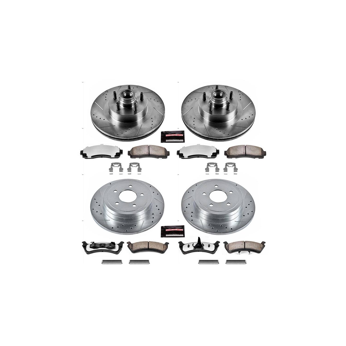 PowerStop Power Stop 2003 Ford Explorer Sport Front & Rear Z36 Truck & Tow Brake Kit K1921-36
