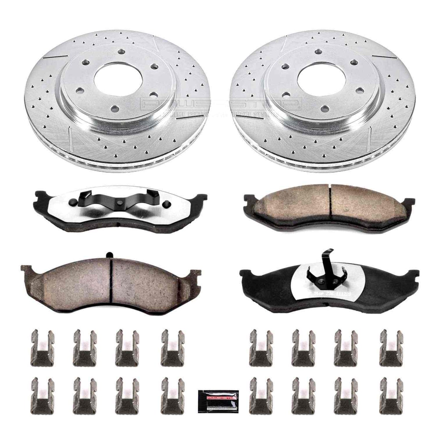PowerStop Power Stop 90-99 Jeep Cherokee Front Z36 Truck & Tow Brake Kit K2119-36