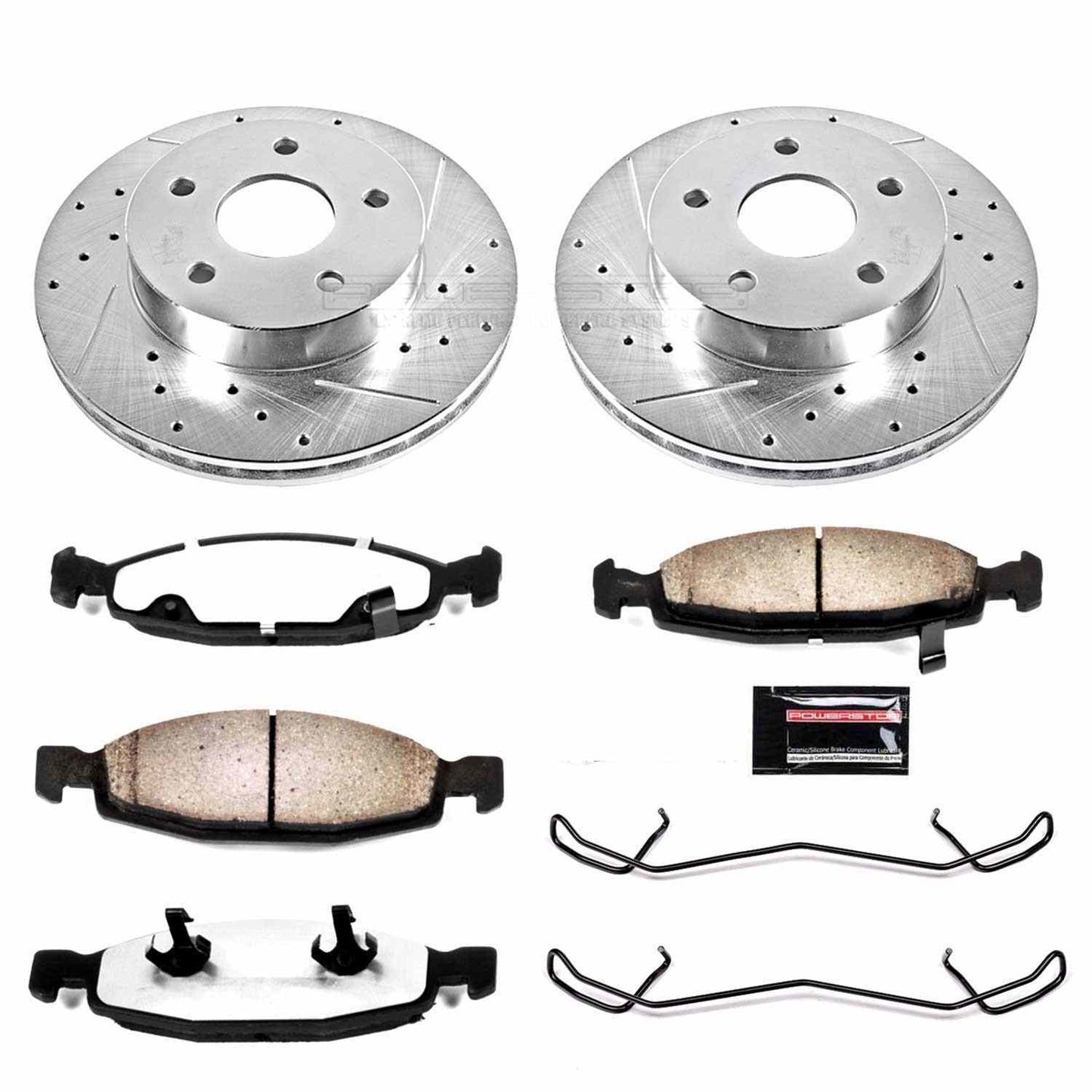 PowerStop Power Stop 99-02 Jeep Grand Cherokee Front Z36 Truck & Tow Brake Kit K2147-36