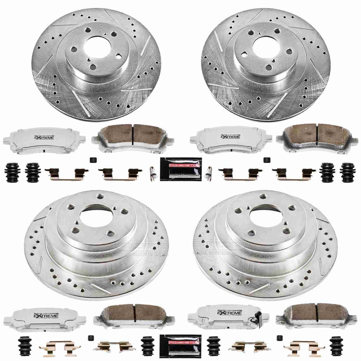 PowerStop Power Stop 02-03 Subaru Impreza Front & Rear Z26 Street Warrior Brake Kit K2371-26