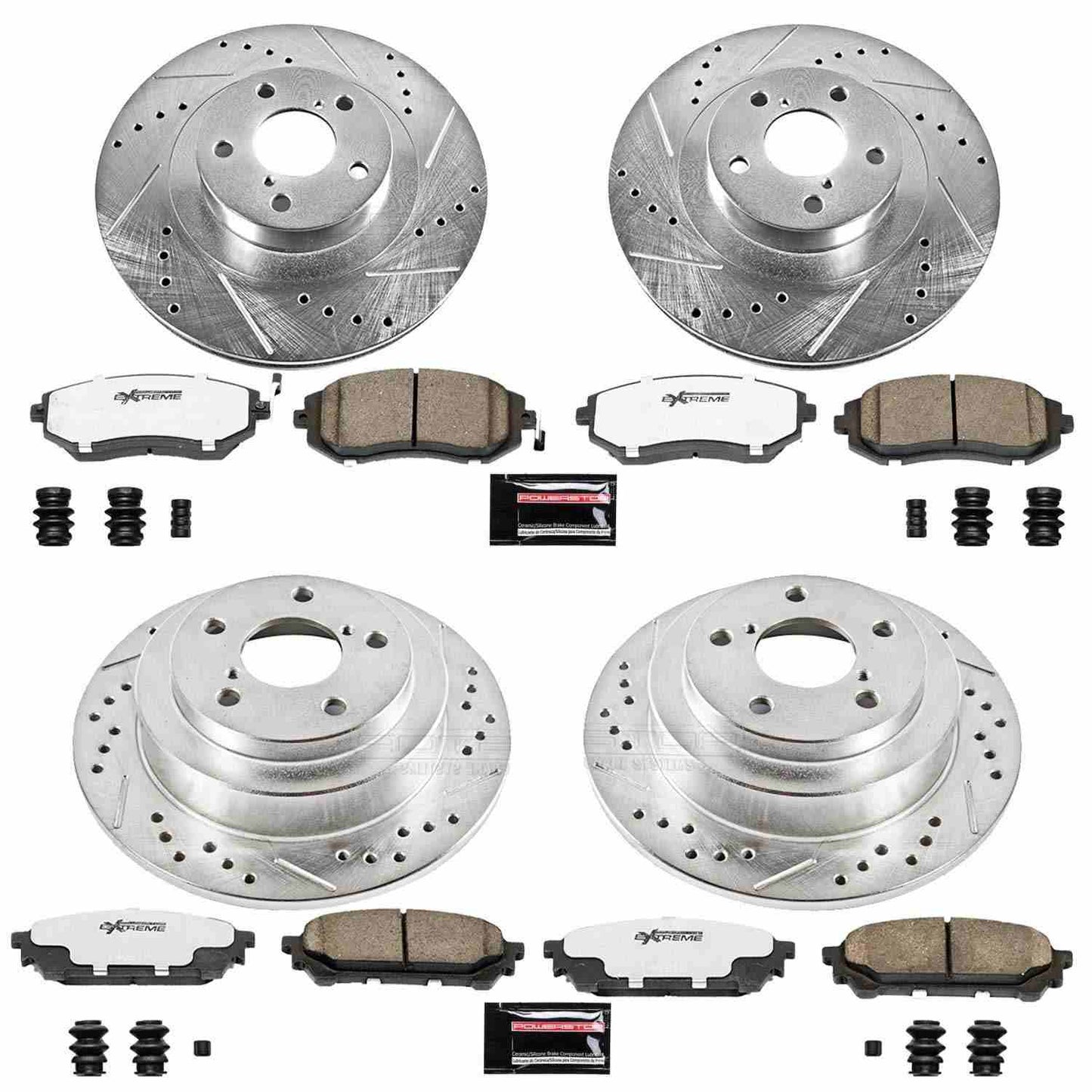 PowerStop Power Stop 05-06 Saab 9-2X Front & Rear Z26 Street Warrior Brake Kit K2376-26
