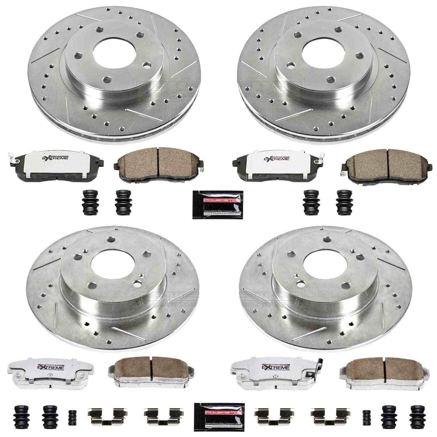 PowerStop Power Stop 2001 Nissan Maxima Front & Rear Z26 Street Warrior Brake Kit K2705-26