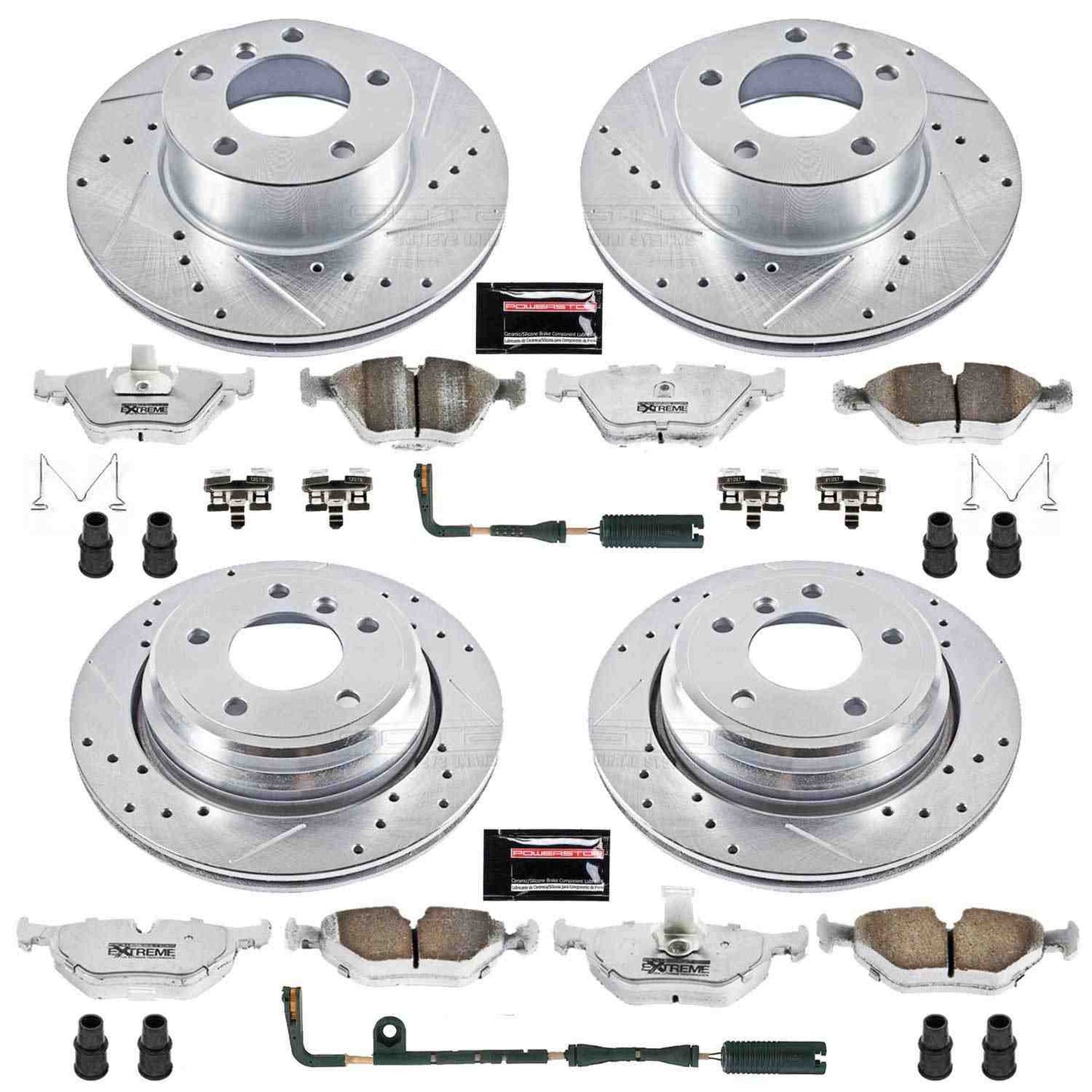 PowerStop Power Stop 01-03 BMW 525i Front & Rear Z26 Street Warrior Brake Kit K2746-26