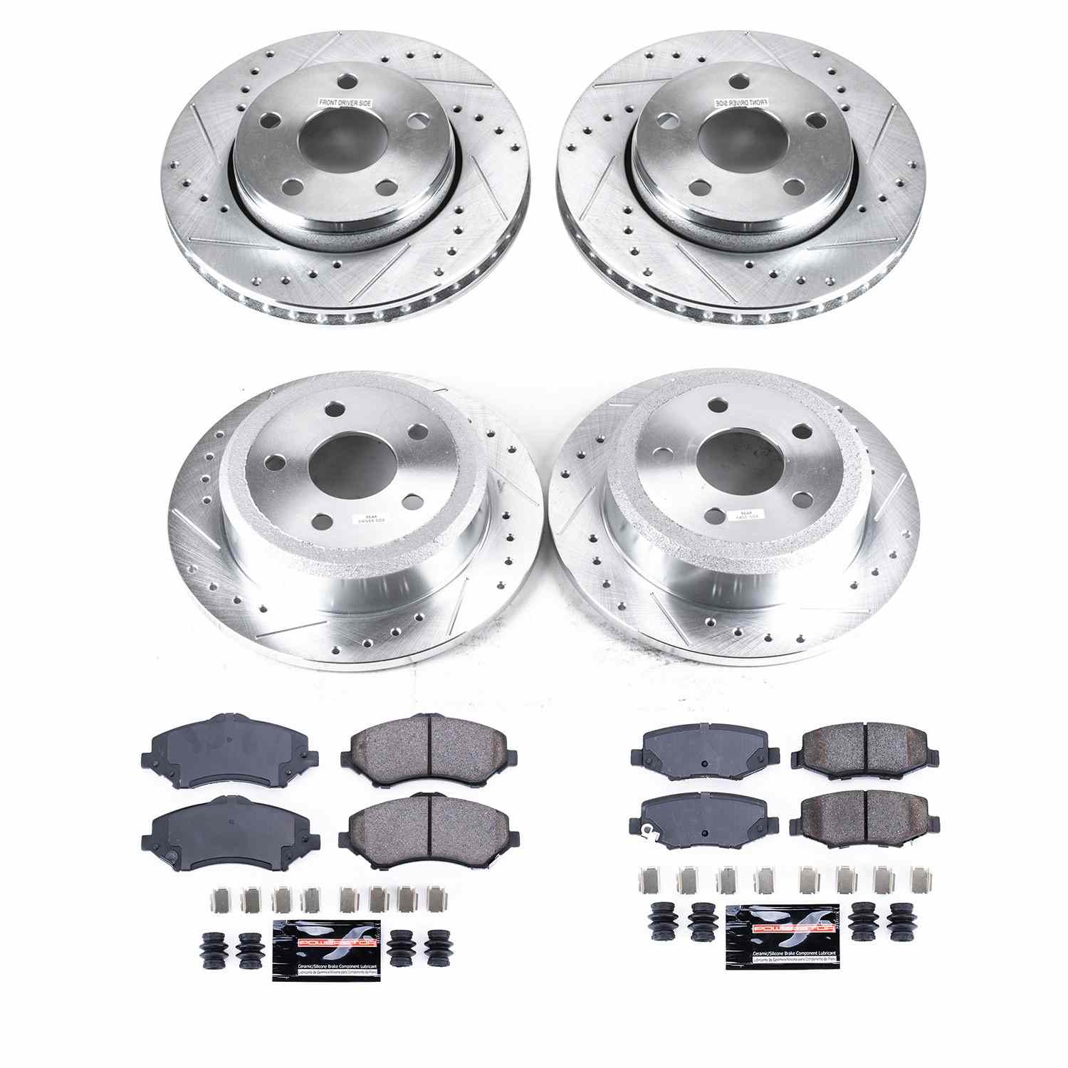 Power Stop 07-17 Jeep Wrangler Front & Rear Z23 Evolution Sport Brake Kit K2798