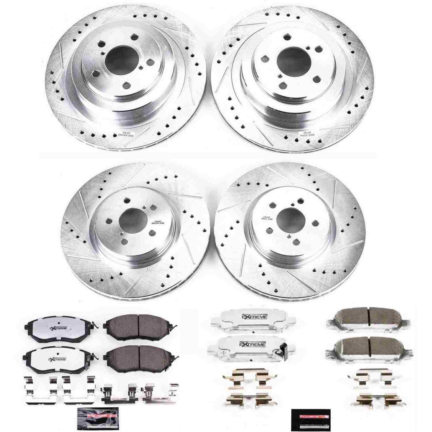 PowerStop Power Stop 05-09 Subaru Legacy Front & Rear Z26 Street Warrior Brake Kit K286-26