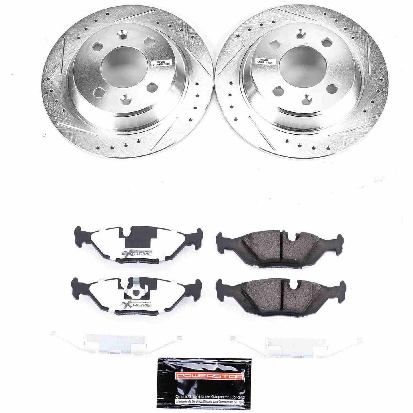 PowerStop Power Stop 88-93 Saab 900 Rear Z26 Street Warrior Brake Kit K367-26