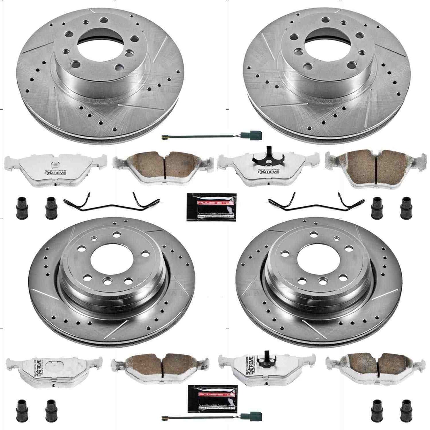 PowerStop Power Stop 94-95 BMW 540i Front & Rear Z26 Street Warrior Brake Kit K382-26