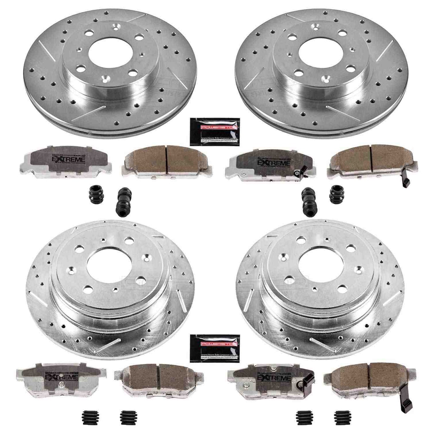 PowerStop Power Stop 1989 Honda CRX Front & Rear Z26 Street Warrior Brake Kit K399-26