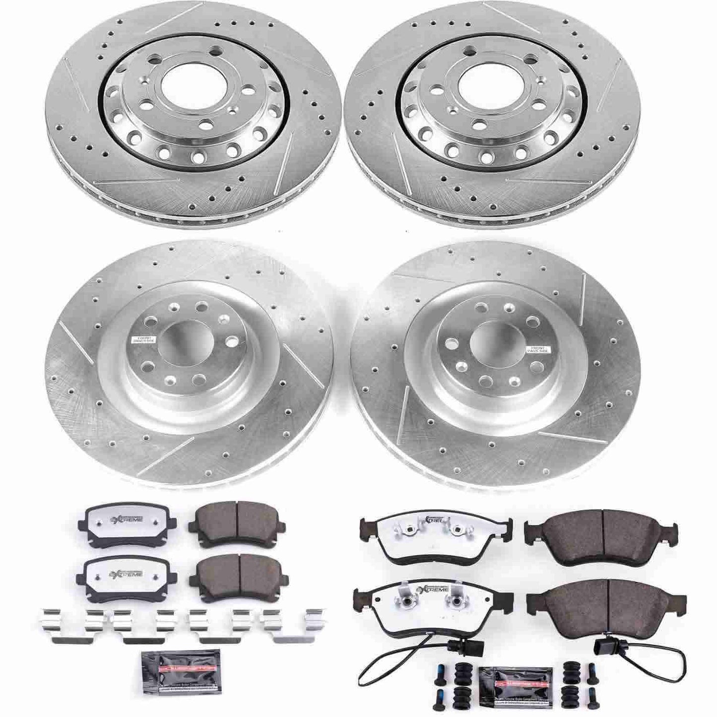 PowerStop Power Stop 03-10 Audi A8 Quattro Front & Rear Z26 Street Warrior Brake Kit K4008-26