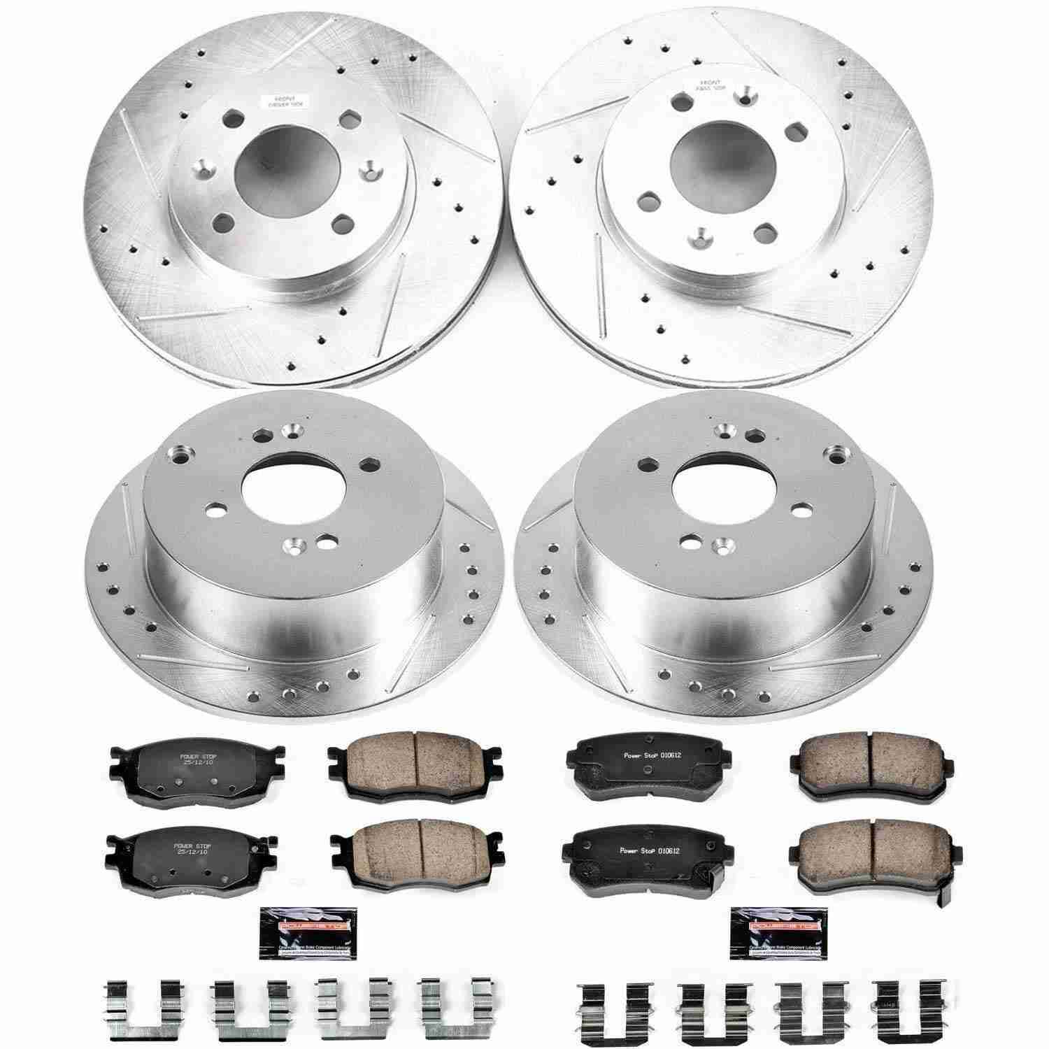 Power Stop 06-07 Hyundai Accent Front & Rear Z23 Evolution Sport Brake Kit K4091
