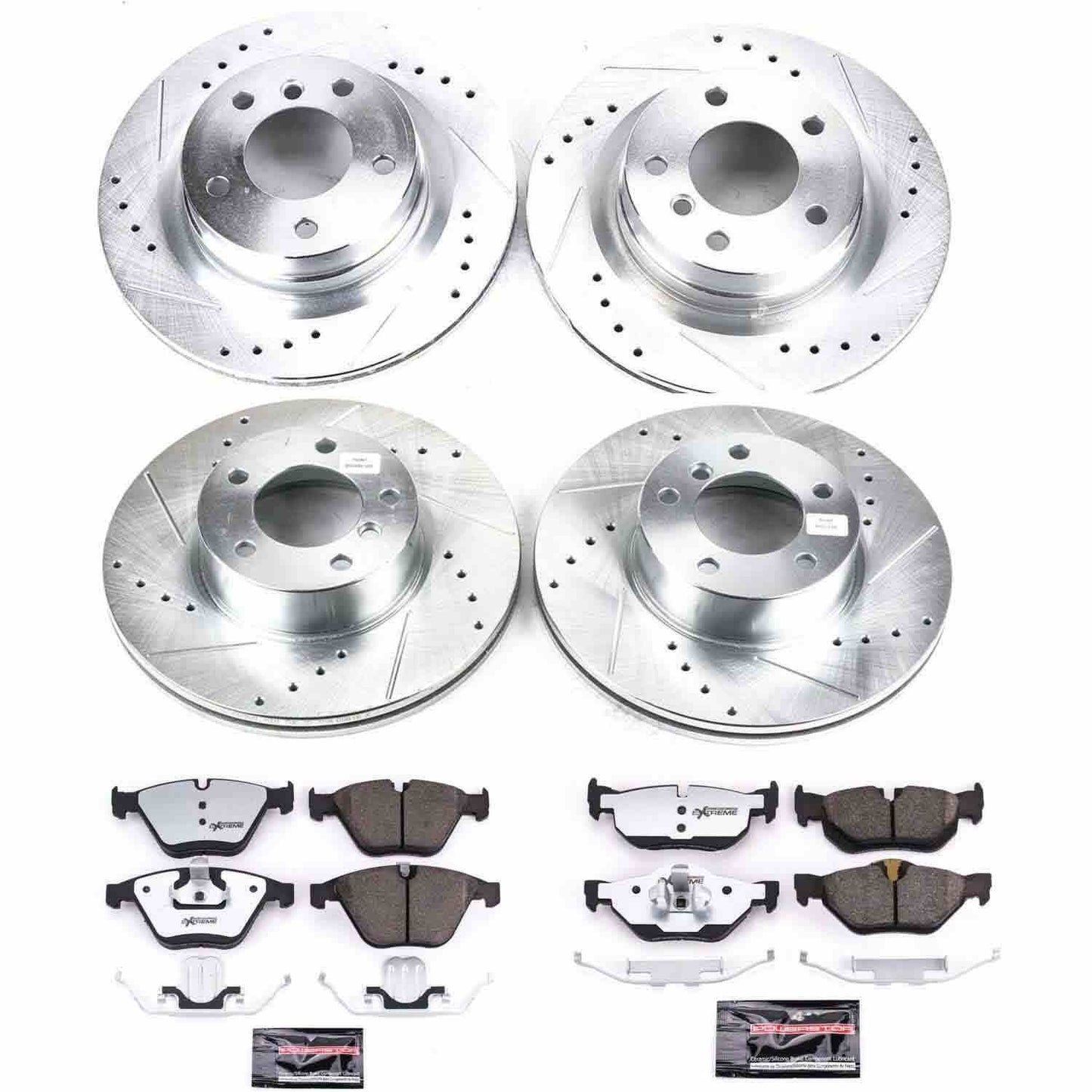 PowerStop Power Stop 08-10 BMW 328i Front & Rear Z26 Street Warrior Brake Kit K4107-26