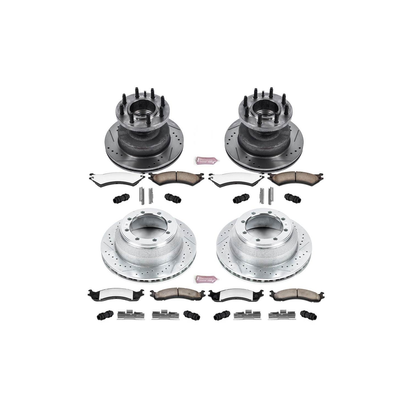PowerStop Power Stop 03-05 Ford E-350 Club Wagon Front & Rear Z36 Truck & Tow Brake Kit K4435-36