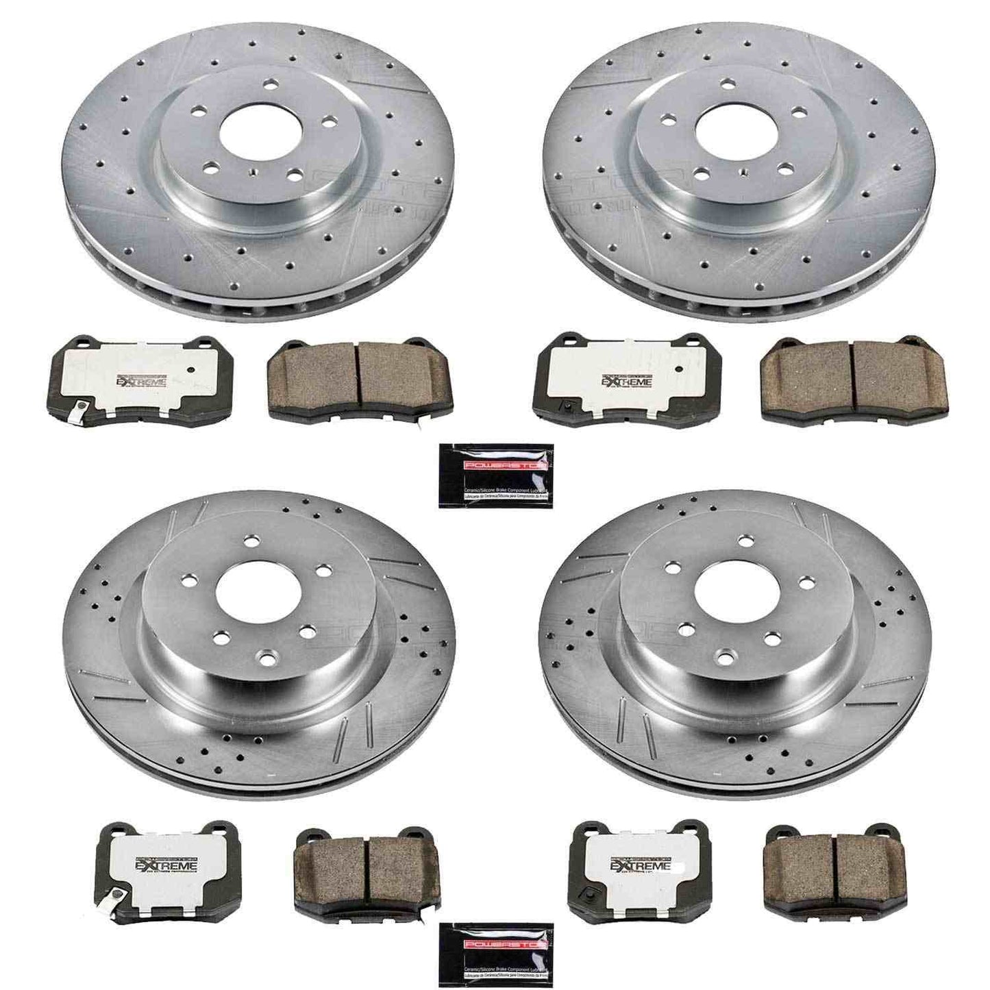 PowerStop Power Stop 03-04 Infiniti G35 Front & Rear Z26 Street Warrior Brake Kit K4488-26