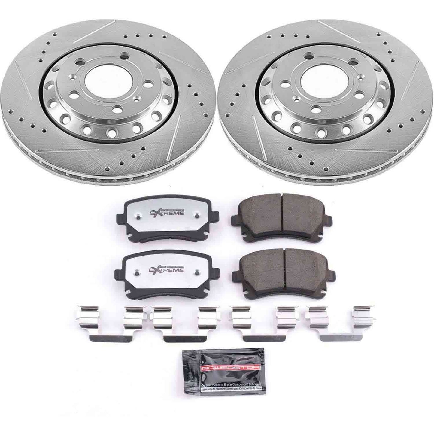 PowerStop Power Stop 03-10 Audi A8 Quattro Rear Z26 Street Warrior Brake Kit K4562-26
