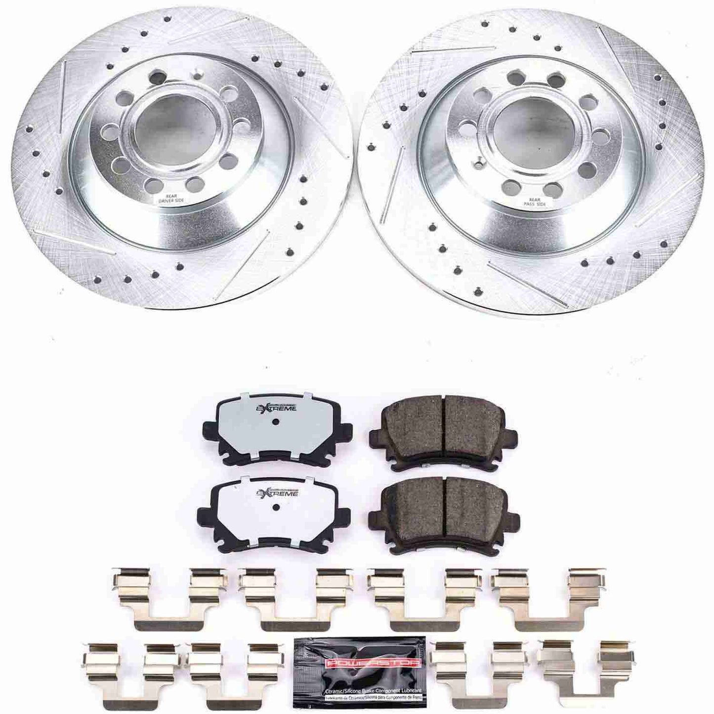 PowerStop Power Stop 05-11 Audi A6 Rear Z26 Street Warrior Brake Kit K4625-26