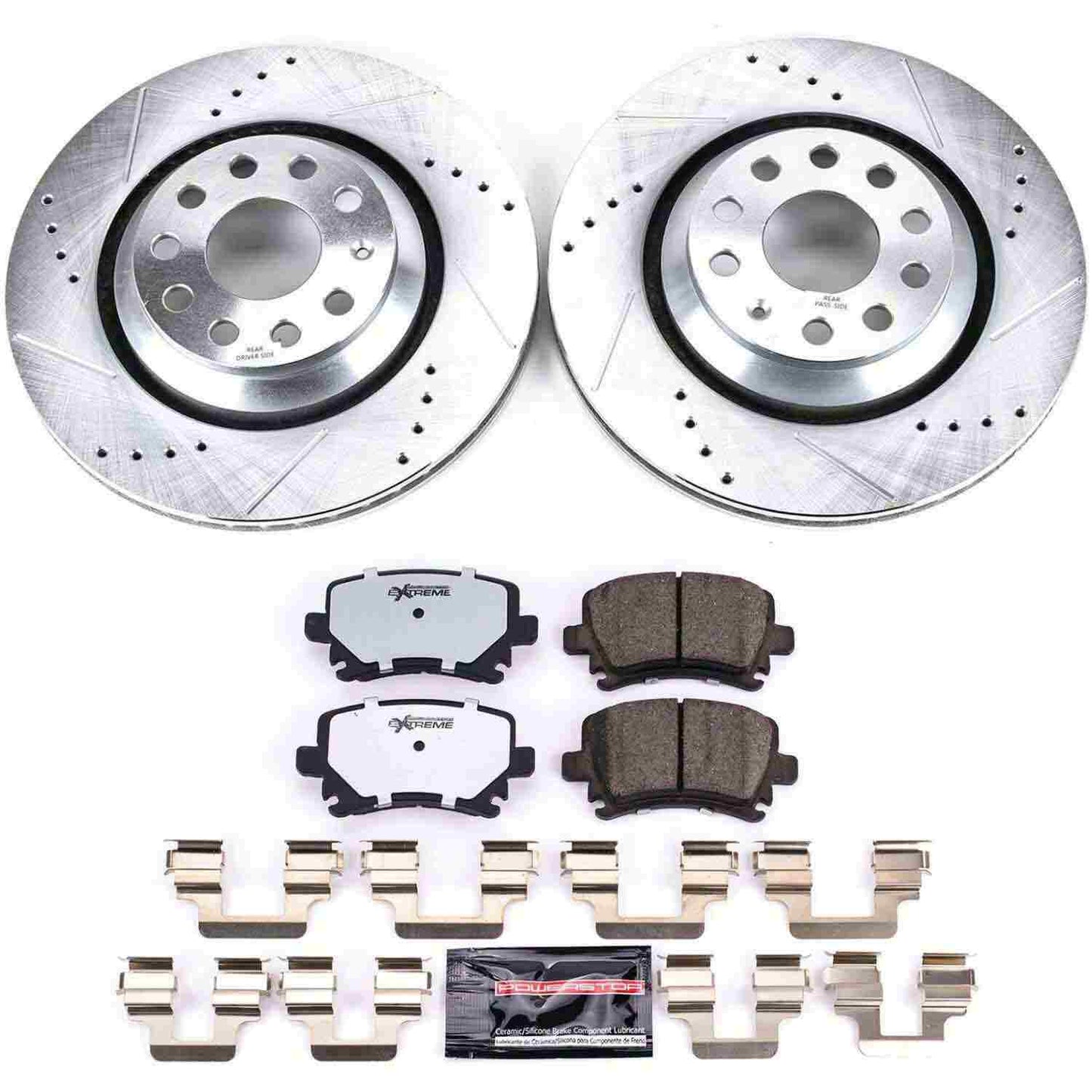 PowerStop Power Stop 09-17 Volkswagen CC Rear Z26 Street Warrior Brake Kit K4628-26