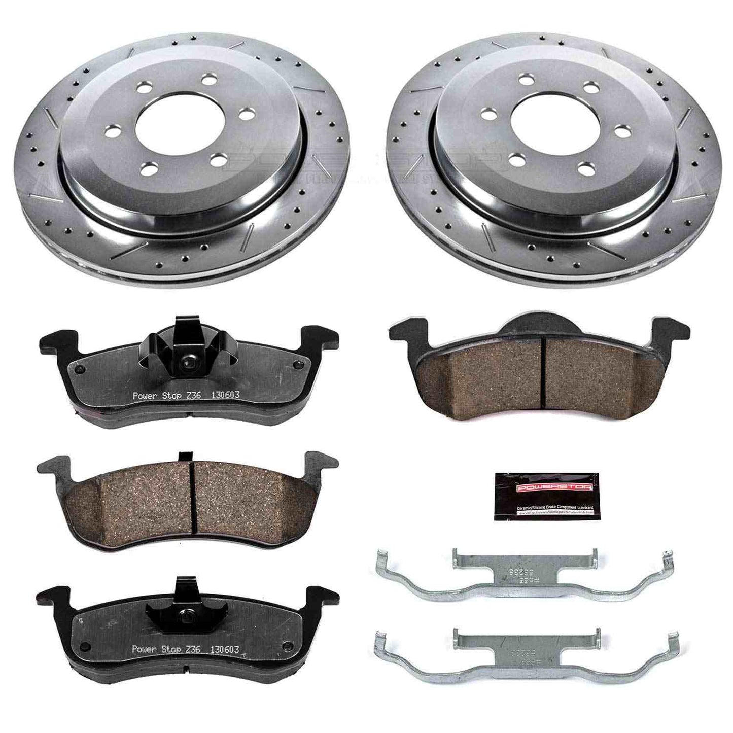 PowerStop Power Stop 07-17 Ford Expedition Rear Z36 Truck & Tow Brake Kit K4683-36