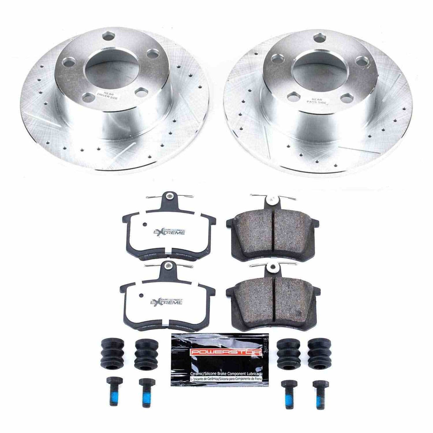PowerStop Power Stop 95-97 Audi A6 Rear Z26 Street Warrior Brake Kit K514-26