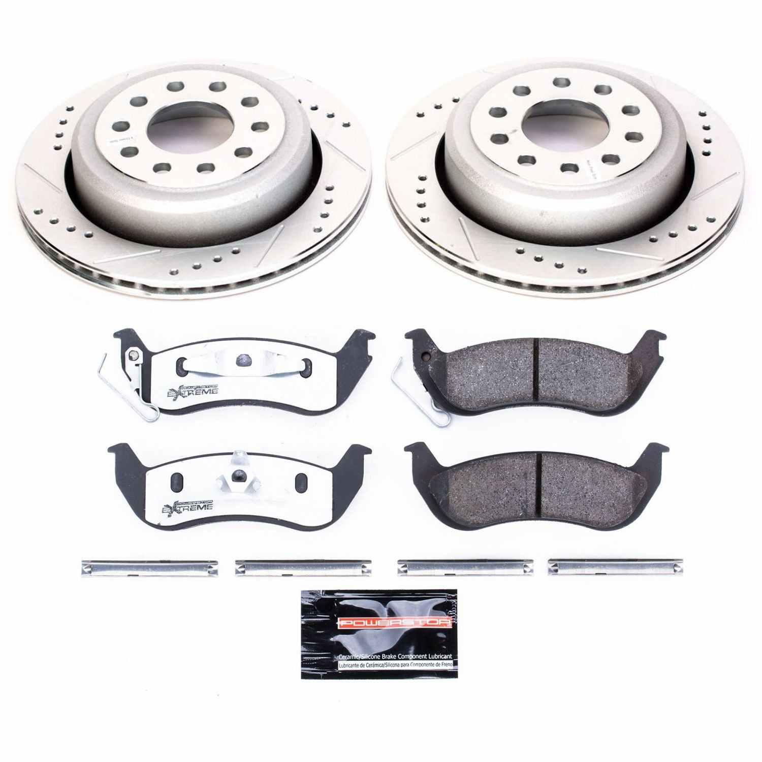 Power Stop 03-11 Lincoln Town Car Rear Z26 Street Warrior Brake Kit K5293-26
