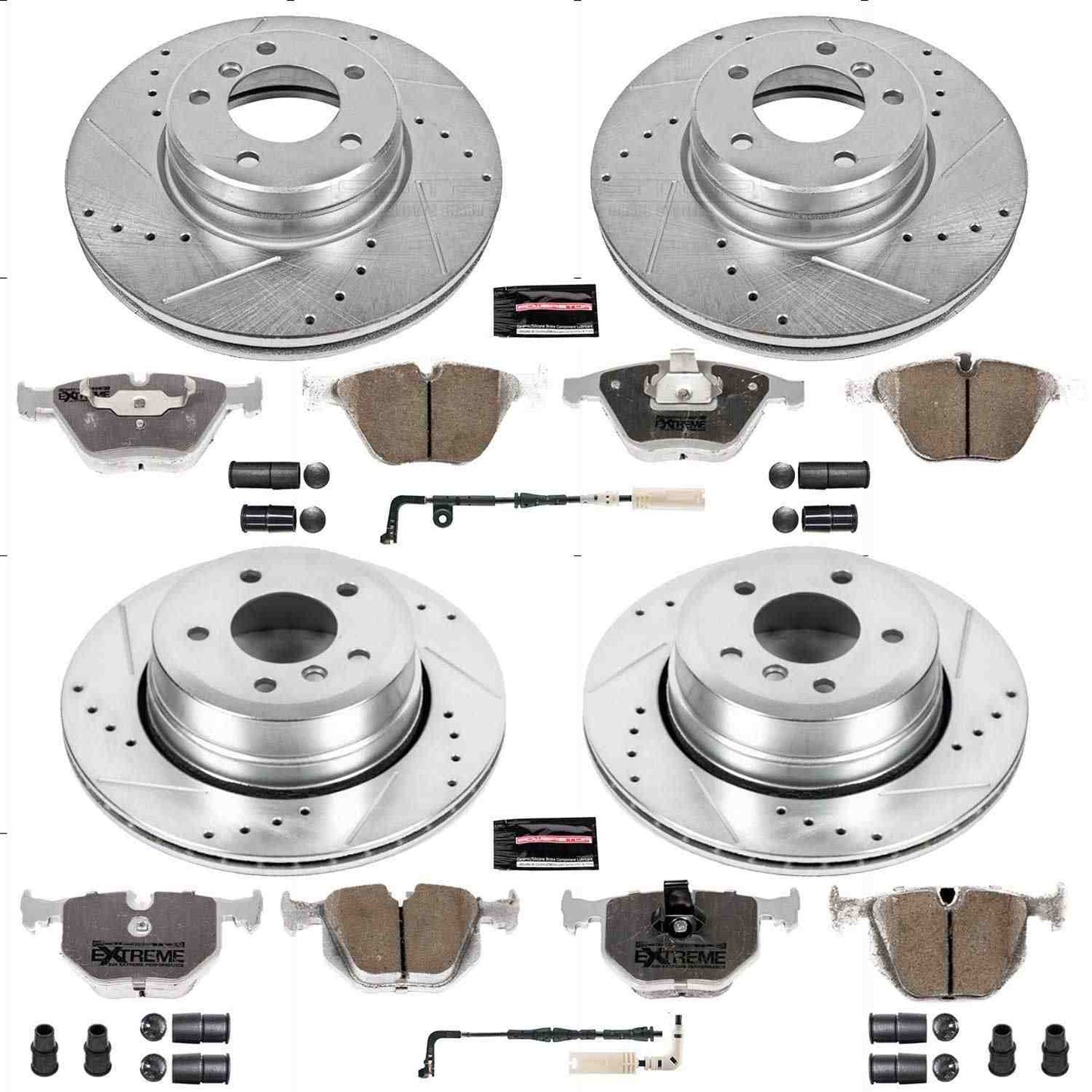PowerStop Power Stop 06-07 BMW 525xi Front & Rear Z26 Street Warrior Brake Kit K5439-26