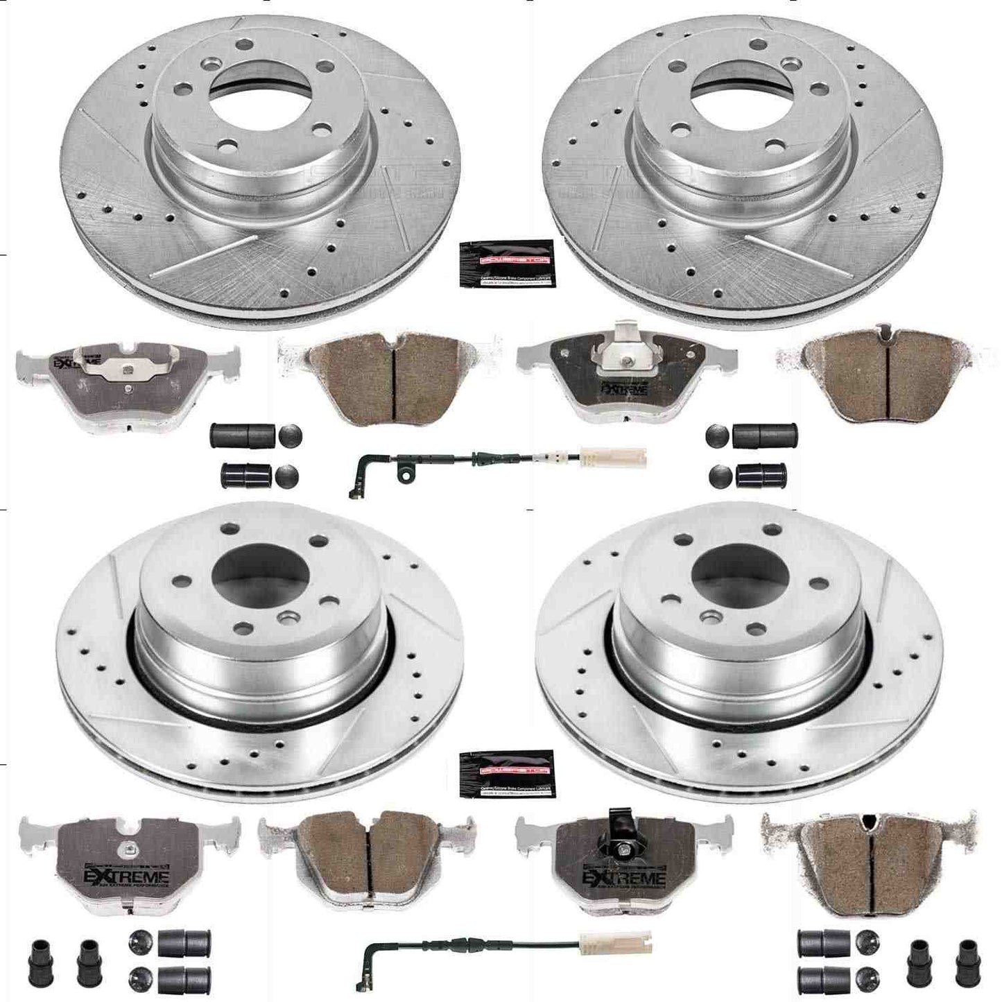 PowerStop Power Stop 06-07 BMW 530xi Front & Rear Z26 Street Warrior Brake Kit K5440-26