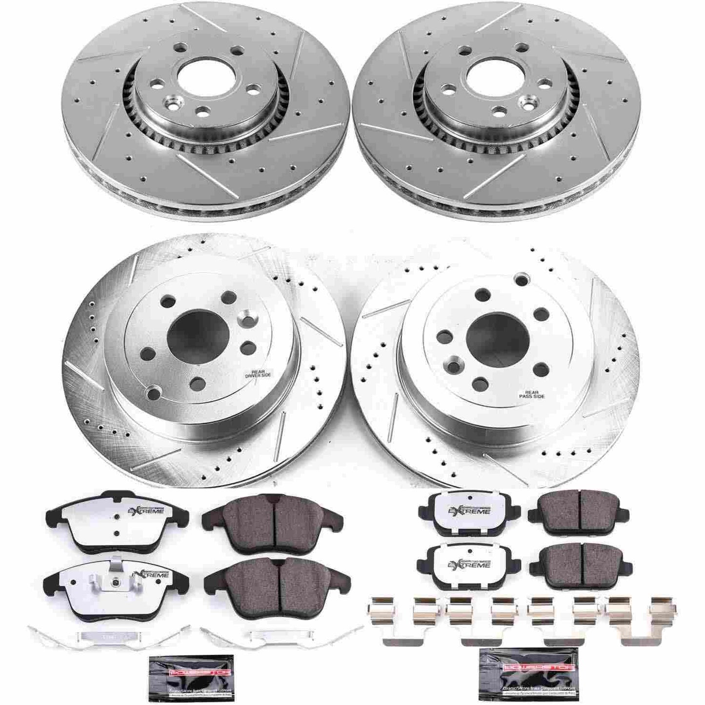 PowerStop Power Stop 08-12 Land Rover LR2 Front & Rear Z36 Truck & Tow Brake Kit K5616-36