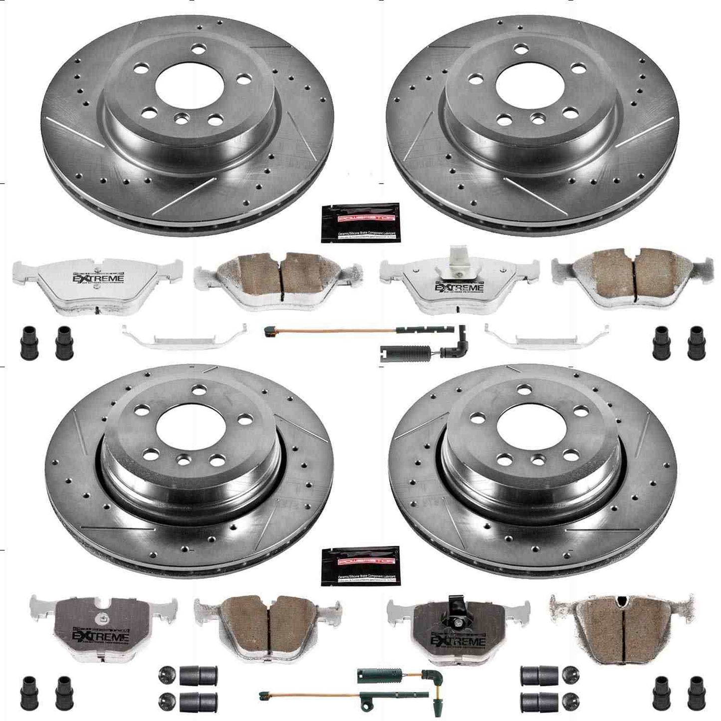 PowerStop Power Stop 04-10 BMW X3 Front & Rear Z26 Street Warrior Brake Kit K5737-26