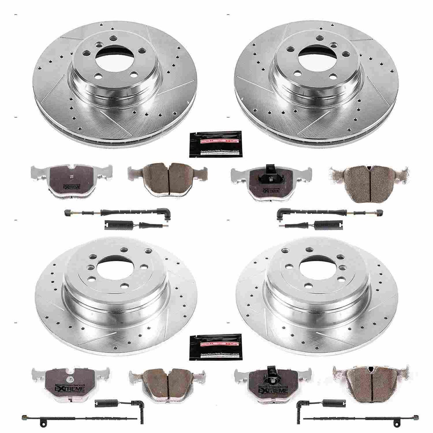 PowerStop Power Stop 03-05 Land Rover Range Rover Front & Rear Z26 Street Warrior Brake Kit K5741-26