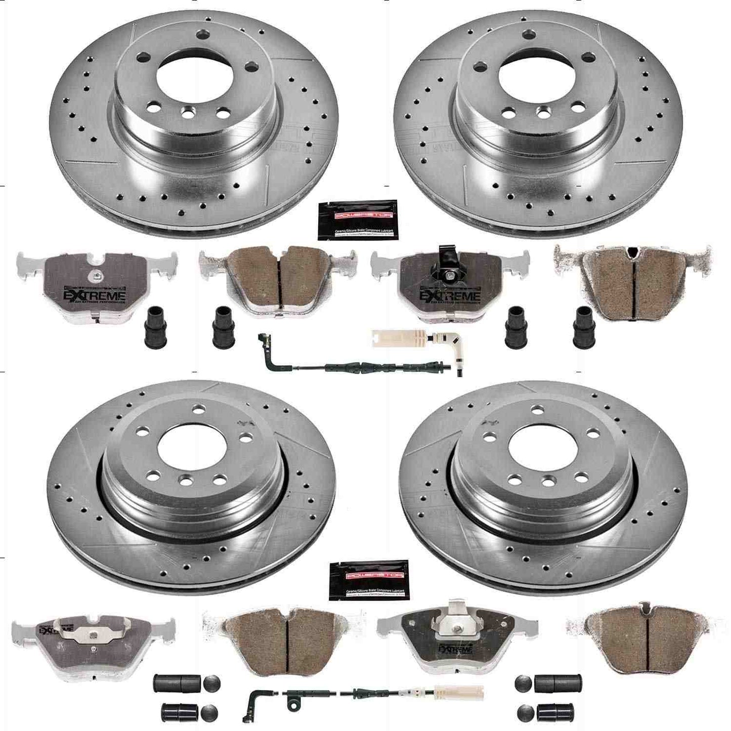 PowerStop Power Stop 06-07 BMW 525i Front & Rear Z26 Street Warrior Brake Kit K5765-26
