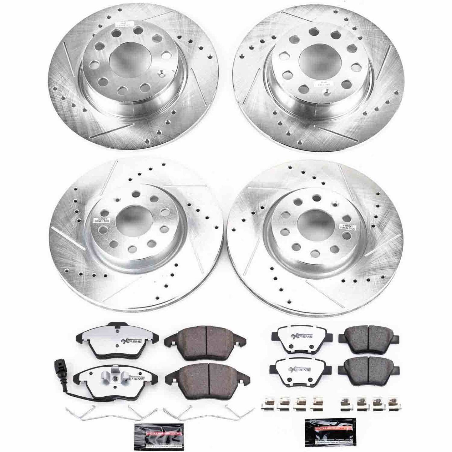 PowerStop Power Stop 10-12 Audi A3 Front & Rear Z26 Street Warrior Brake Kit K5801-26