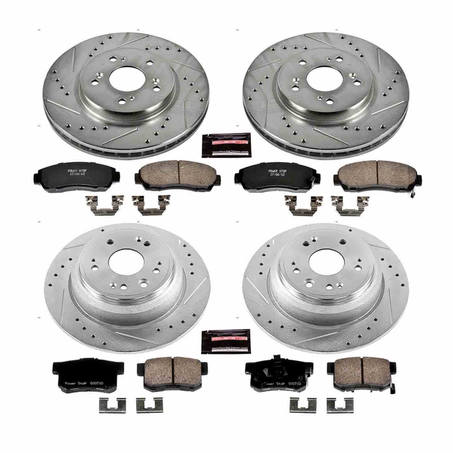 PowerStop Power Stop 10-11 Honda Accord Crosstour Front & Rear Z23 Evolution Sport Brake Kit K5815
