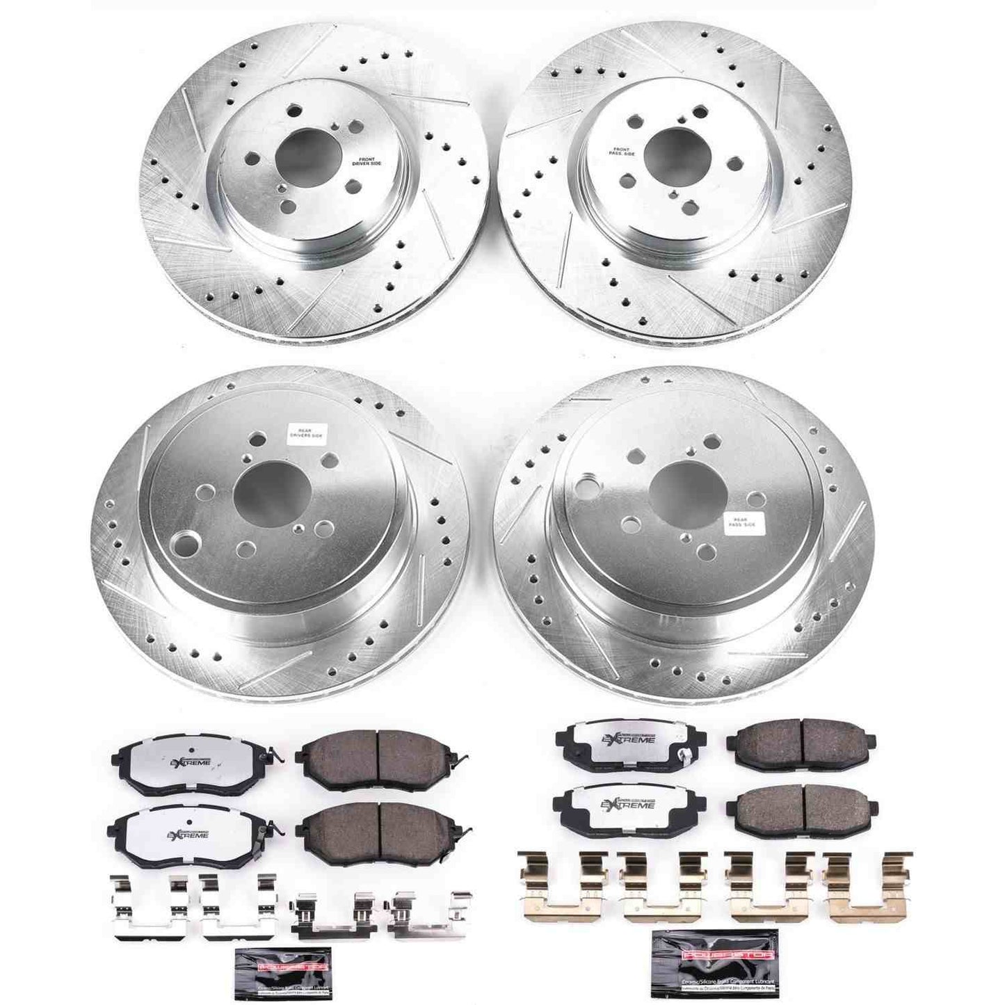 PowerStop Power Stop 10-14 Subaru Legacy Front & Rear Z26 Street Warrior Brake Kit K5830-26