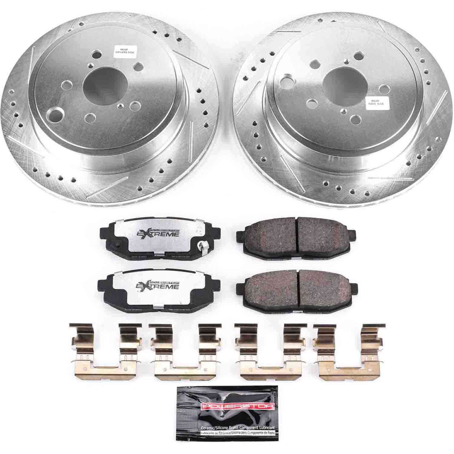PowerStop Power Stop 13-16 Scion FR-S Rear Z26 Street Warrior Brake Kit K5883-26