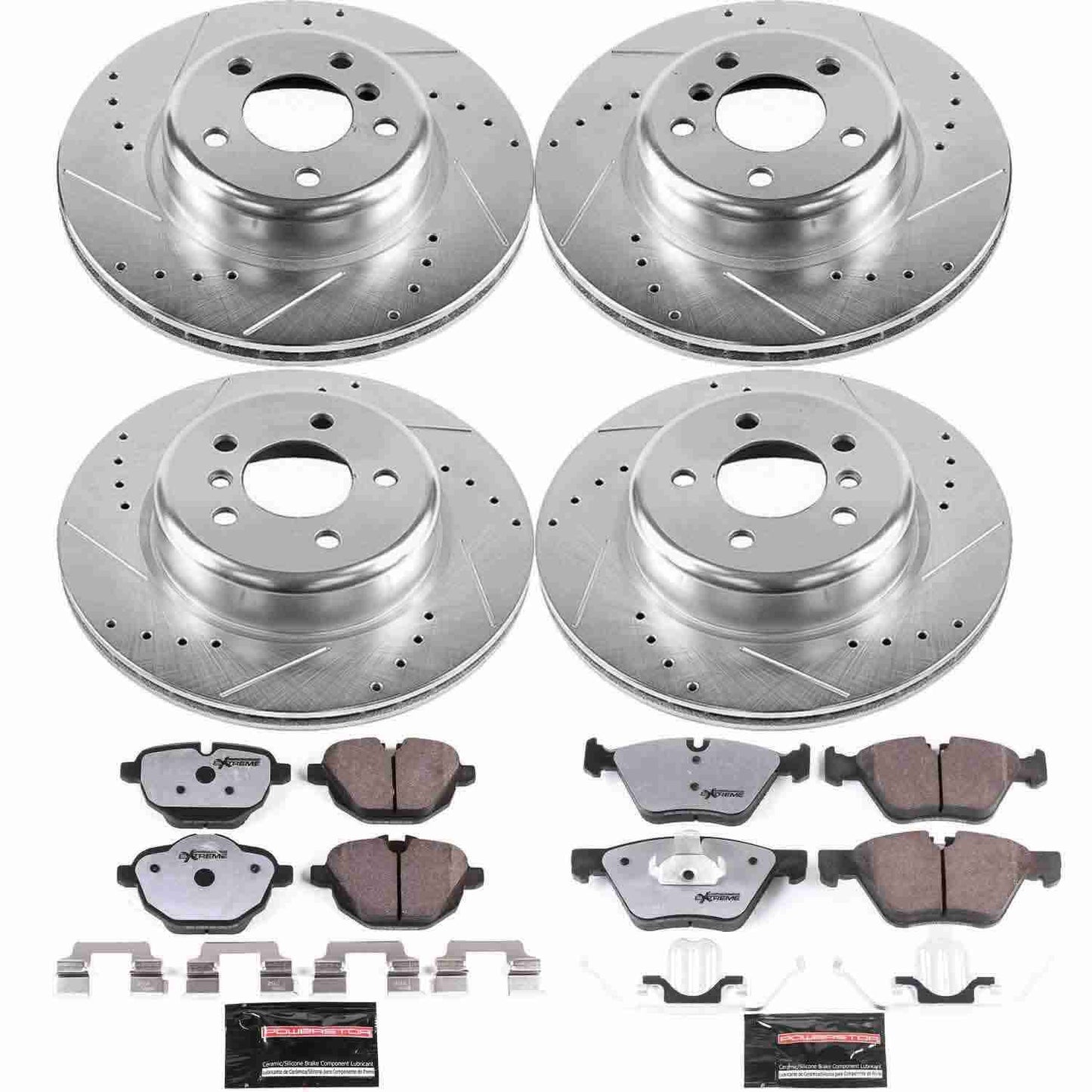 PowerStop Power Stop 11-16 BMW 528i Front & Rear Z26 Street Warrior Brake Kit K6033-26