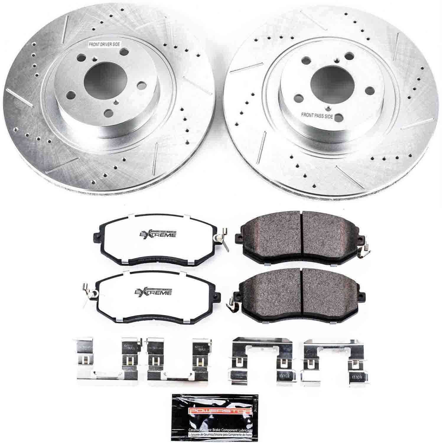 PowerStop Power Stop 13-16 Scion FR-S Front Z26 Street Warrior Brake Kit K6082-26