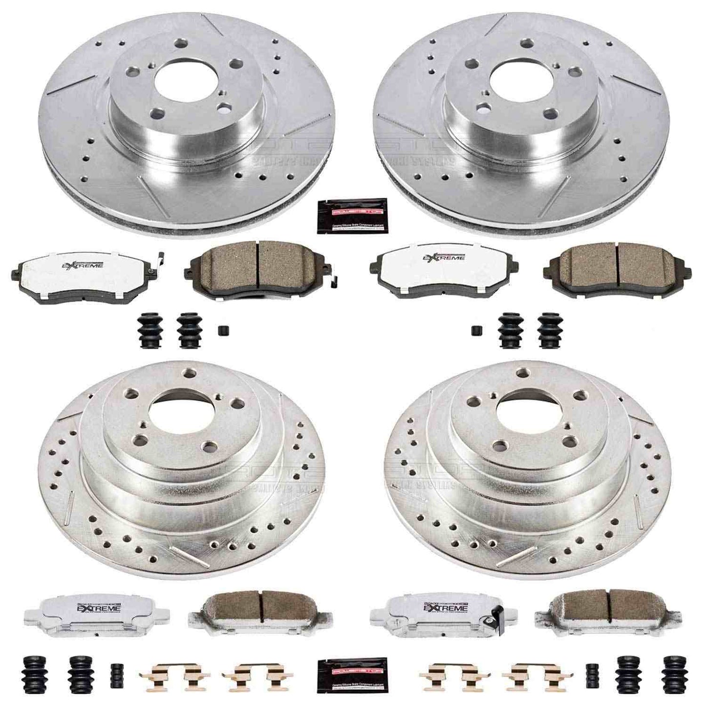 PowerStop Power Stop 02-03 Subaru Impreza Front & Rear Z26 Street Warrior Brake Kit K6109-26