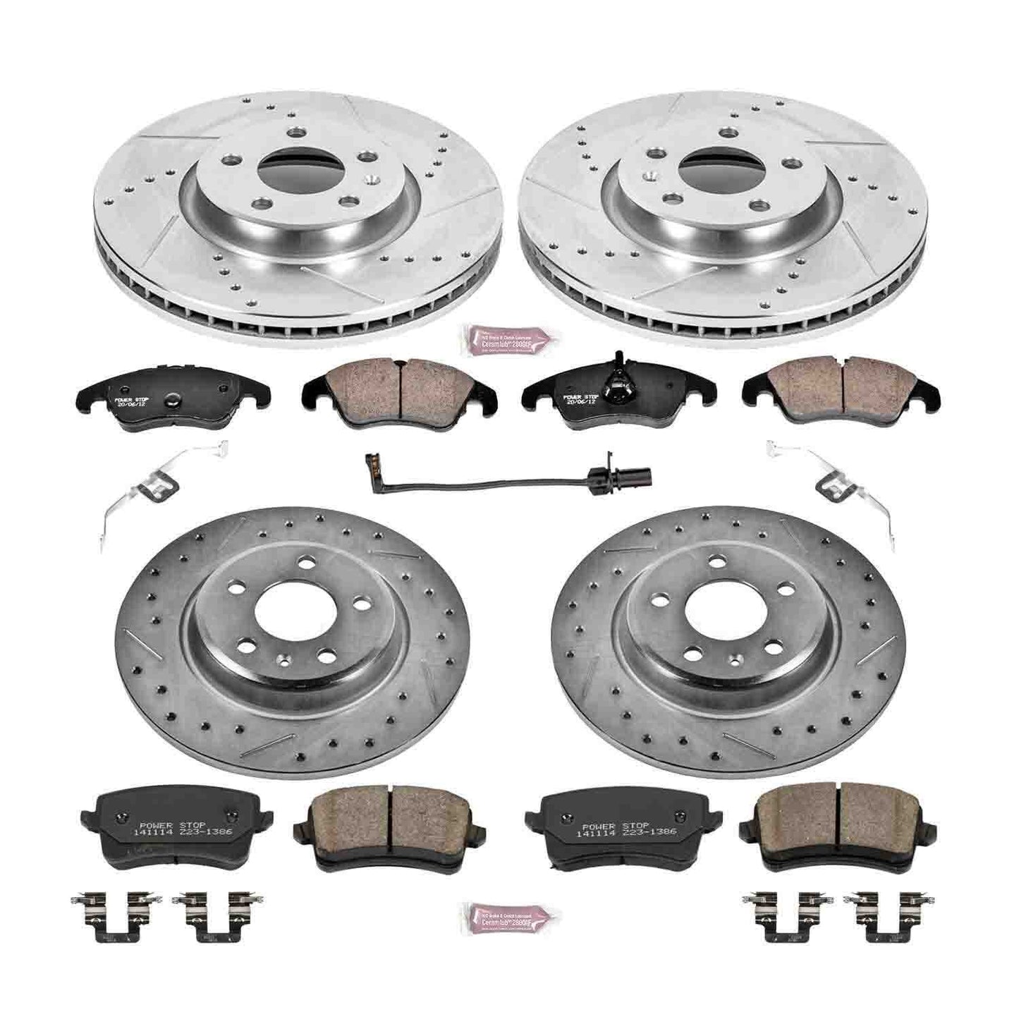 PowerStop Power Stop 12-16 Audi A4 Front & Rear Z23 Evolution Sport Brake Kit K6134
