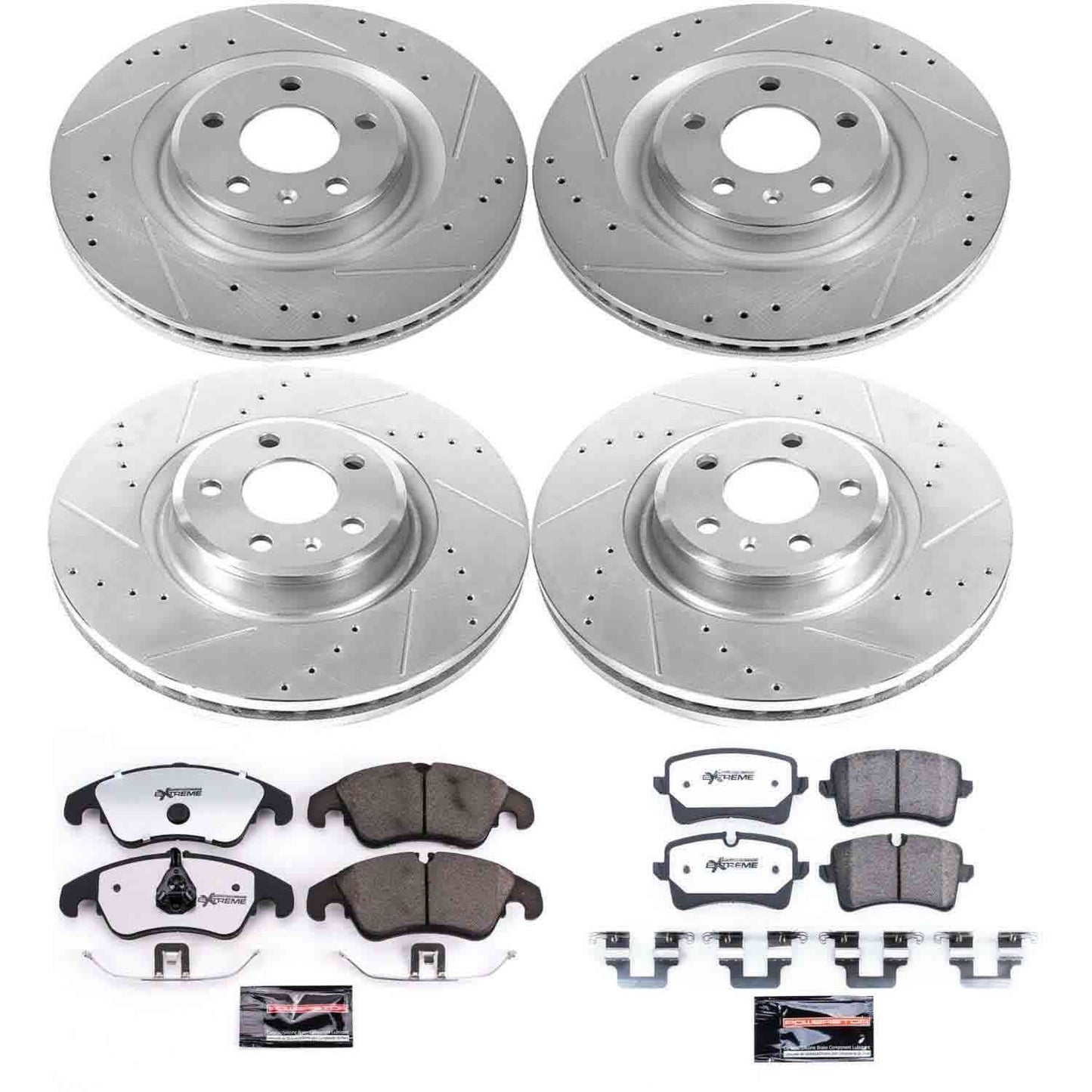 PowerStop Power Stop 14-18 Audi A6 Front & Rear Z26 Street Warrior Brake Kit K6141-26