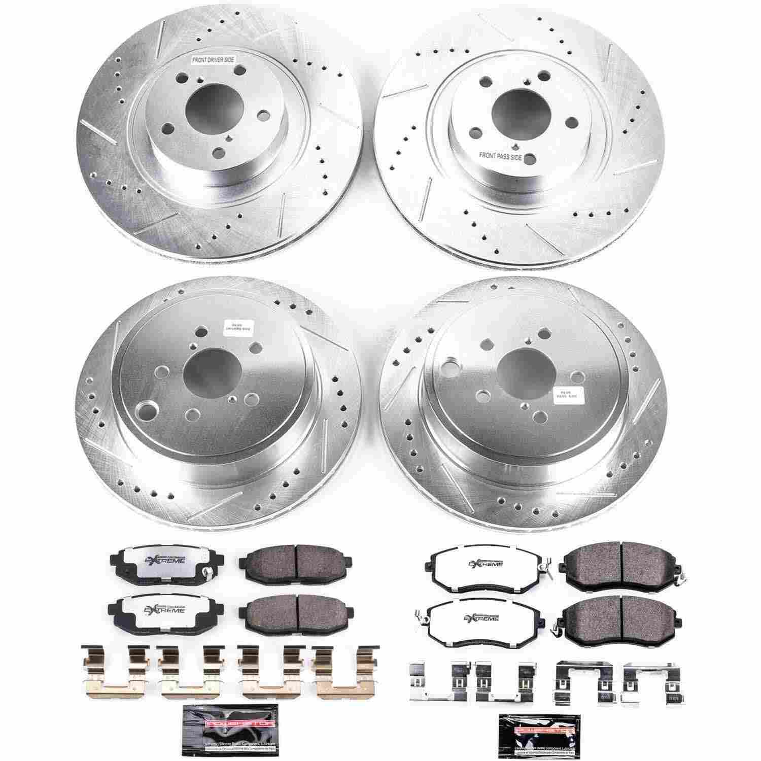 PowerStop Power Stop 13-16 Scion FR-S Front & Rear Z26 Street Warrior Brake Kit K6164-26