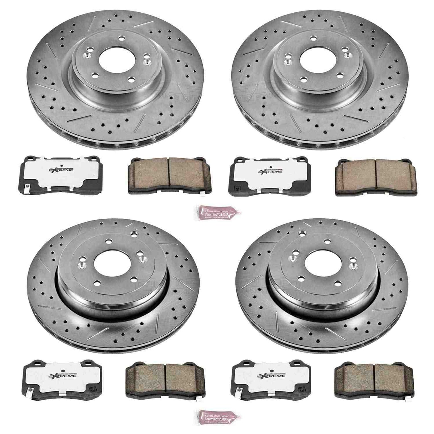 PowerStop Power Stop 10-16 Hyundai Genesis Coupe Front & Rear Z26 Street Warrior Brake Kit K6167-26