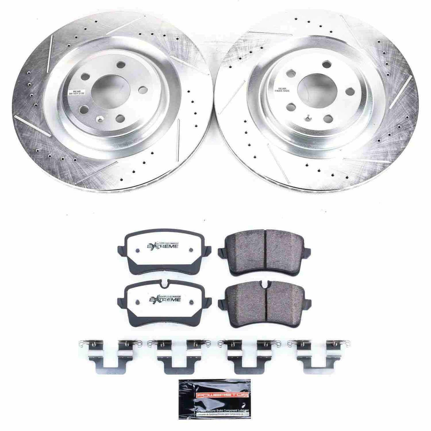 PowerStop Power Stop 16-18 Audi A7 Quattro Rear Z26 Street Warrior Brake Kit K6287-26